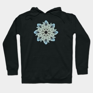 Beautiful White and Blue Artistic Flower Hoodie